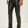 Men's Lambskin Leather Pants - Black | Ron Tomson