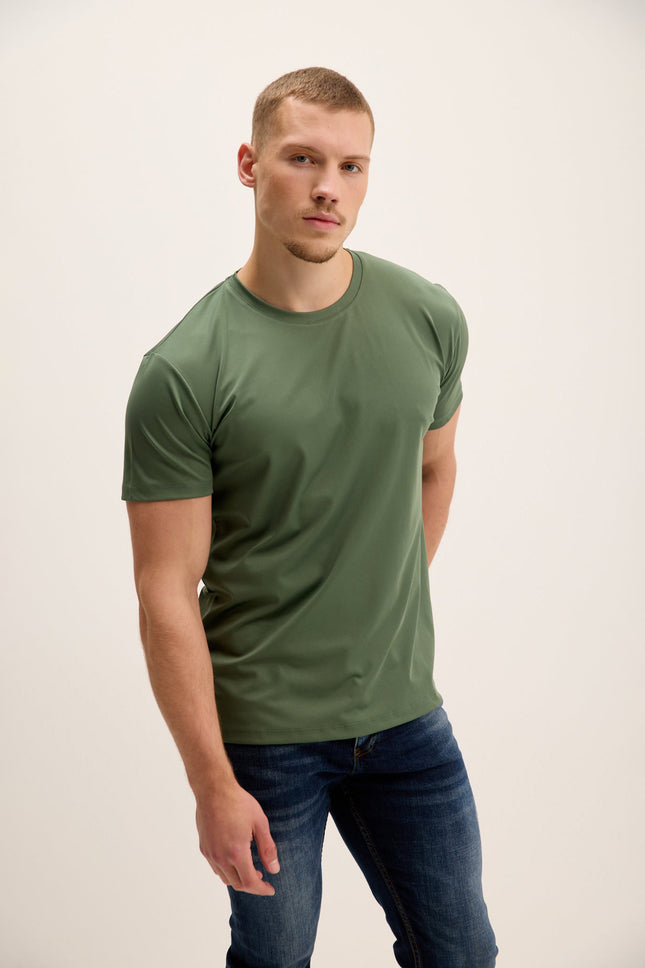 Men's Tailored T-Shirt - Khaki | Ron Tomson